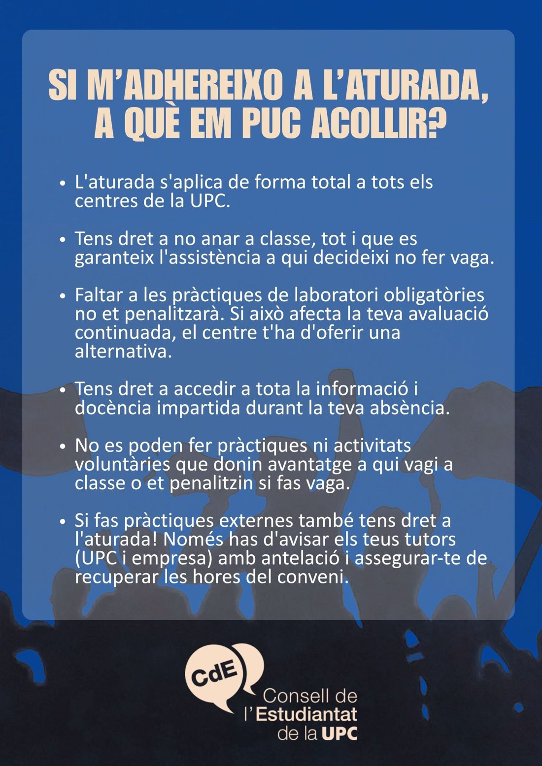 Infografia: Si m'adhereixo a l'aturada, a què em puc acollir?